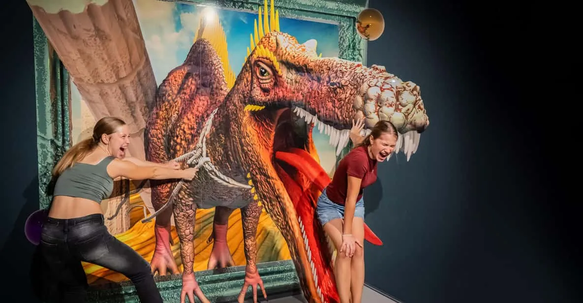 A painted 3D trick art set at the Trick Art Museum in Berlin, Germany