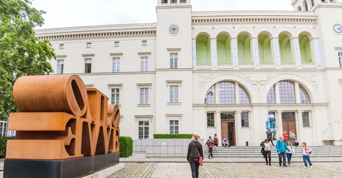 Contemporary art in the former railway hall of the Hamburger Bahnhof museum in Berlin, Germany