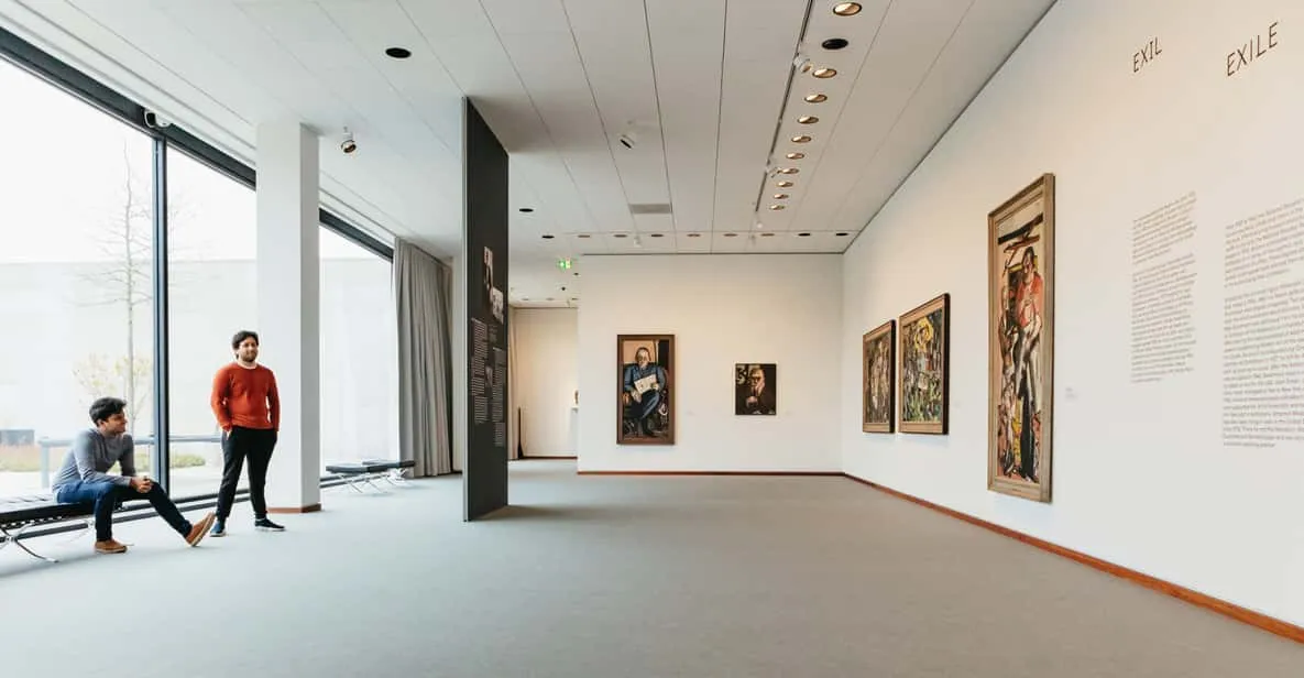 Mies van der Rohe's glass pavilion at the Neue Nationalgalerie, a leading art museum in Berlin, Germany