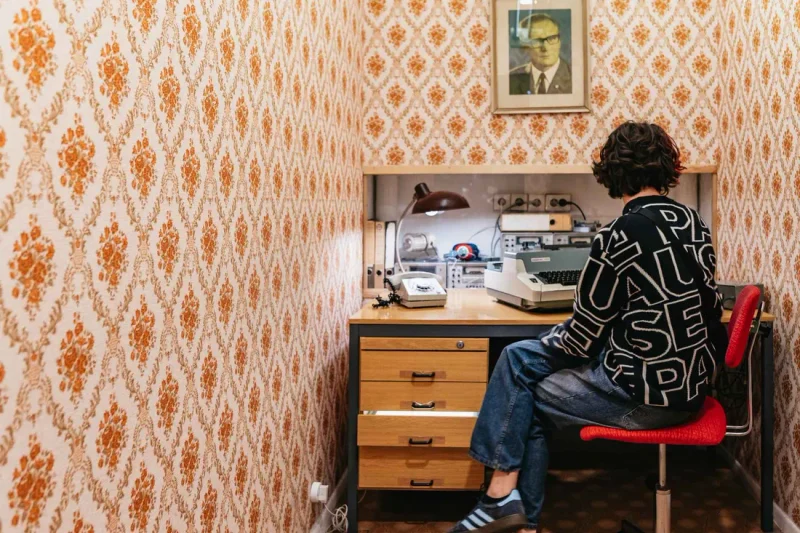 Erich Mielke's preserved office in Haus 1 of the former Ministry for State Security, one of the GDR history museums in Berlin, Germany