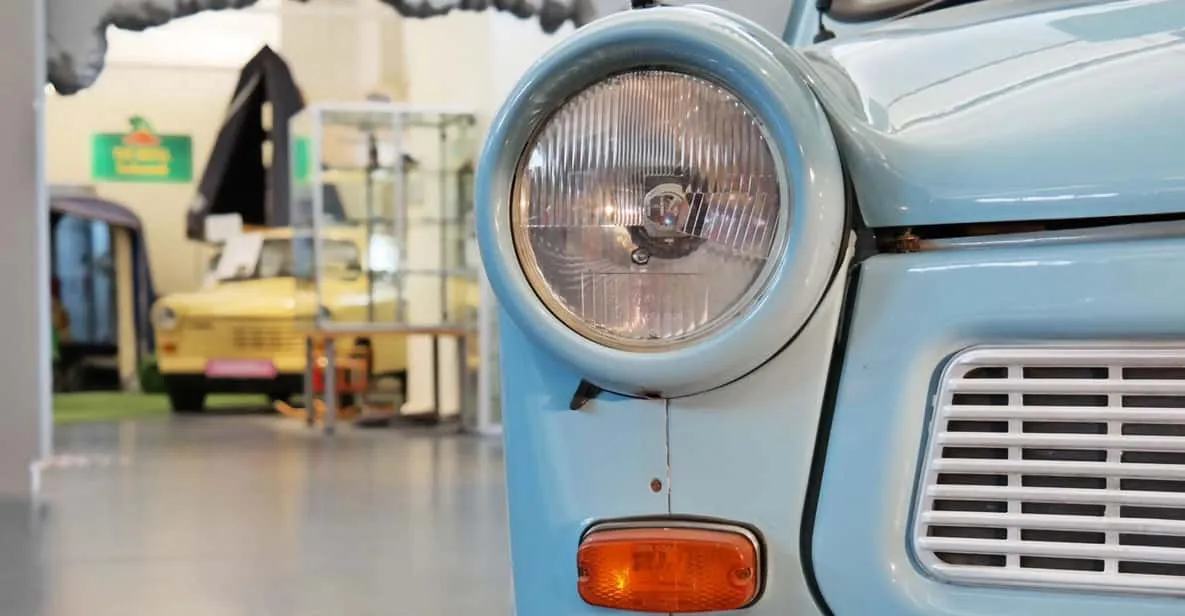 Trabant cars on display at the Trabi Museum near Checkpoint Charlie in Berlin, Germany